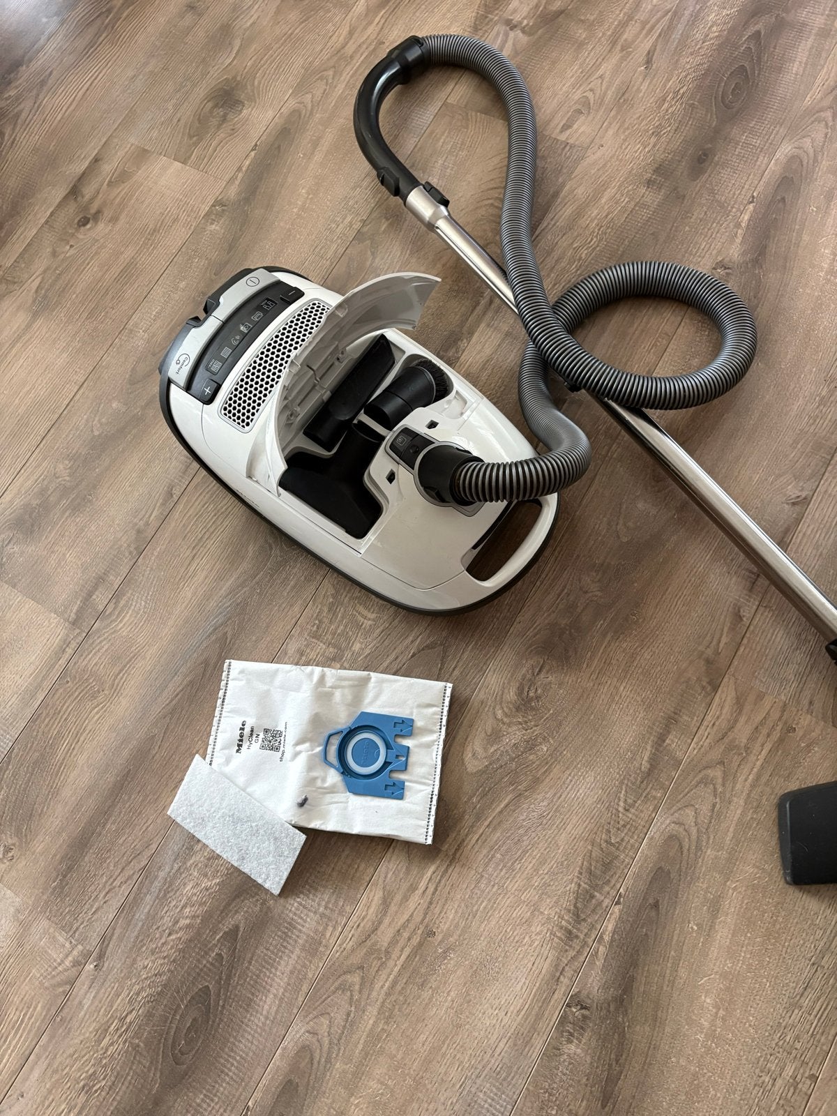 Miele S8340 Ecoline sledestofzuiger, Stofzak, Ophalen of Verzenden, Zo goed als nieuw, Miele