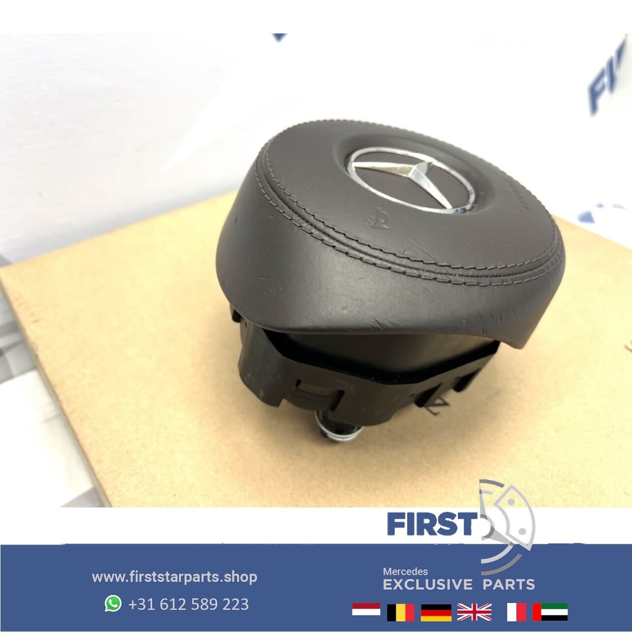 Mercedes STUURAIRBAG BRUIN LEER W176 W117 W246 W205 W213 W23, Gebruikt, -, Ophalen of Verzenden, -