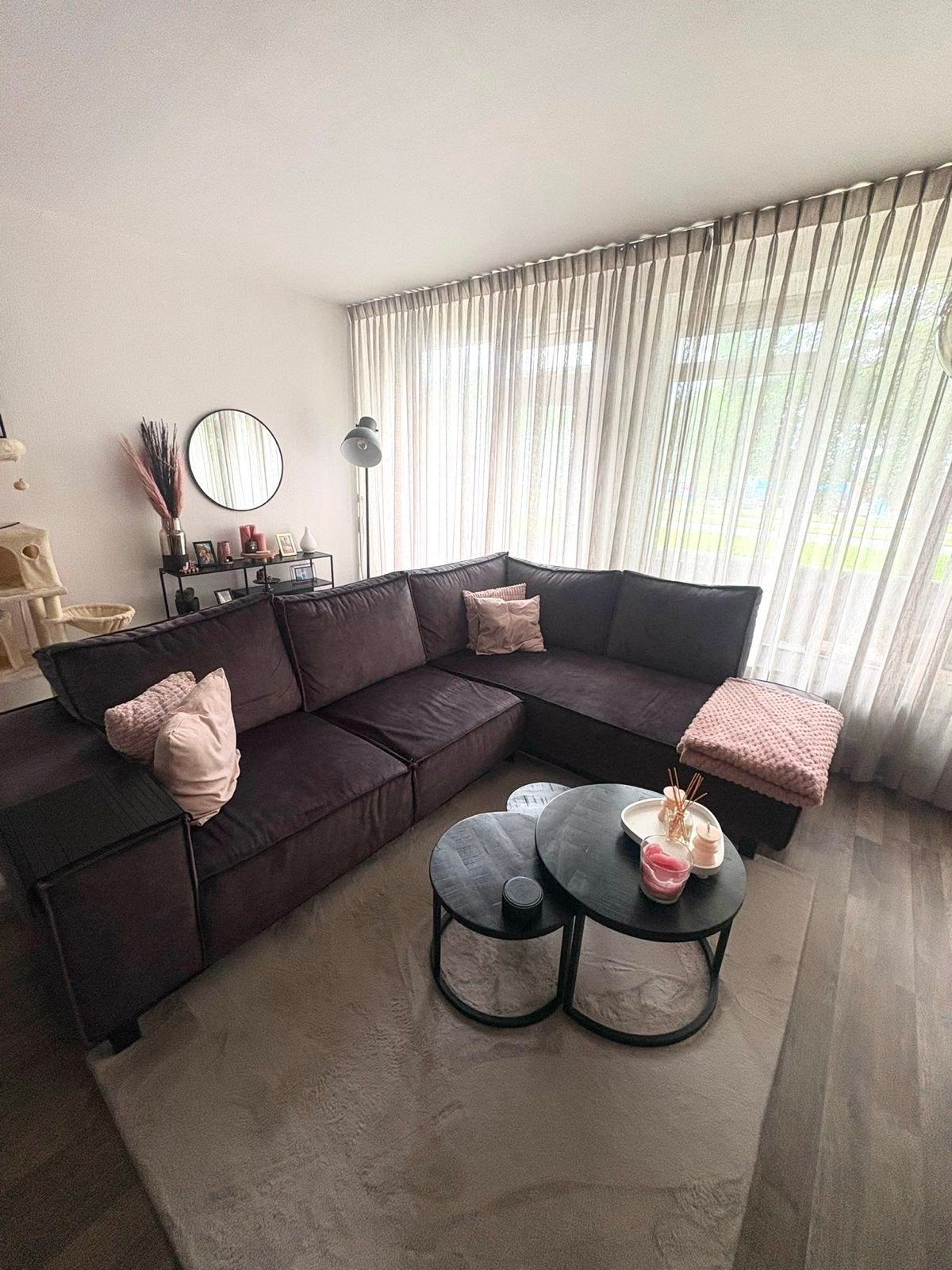 Moderne Hoekbank - Comfortabel en Stijlvol, Huis en Inrichting, Ophalen, 250 tot 300 cm, Gebruikt, 100 tot 125 cm