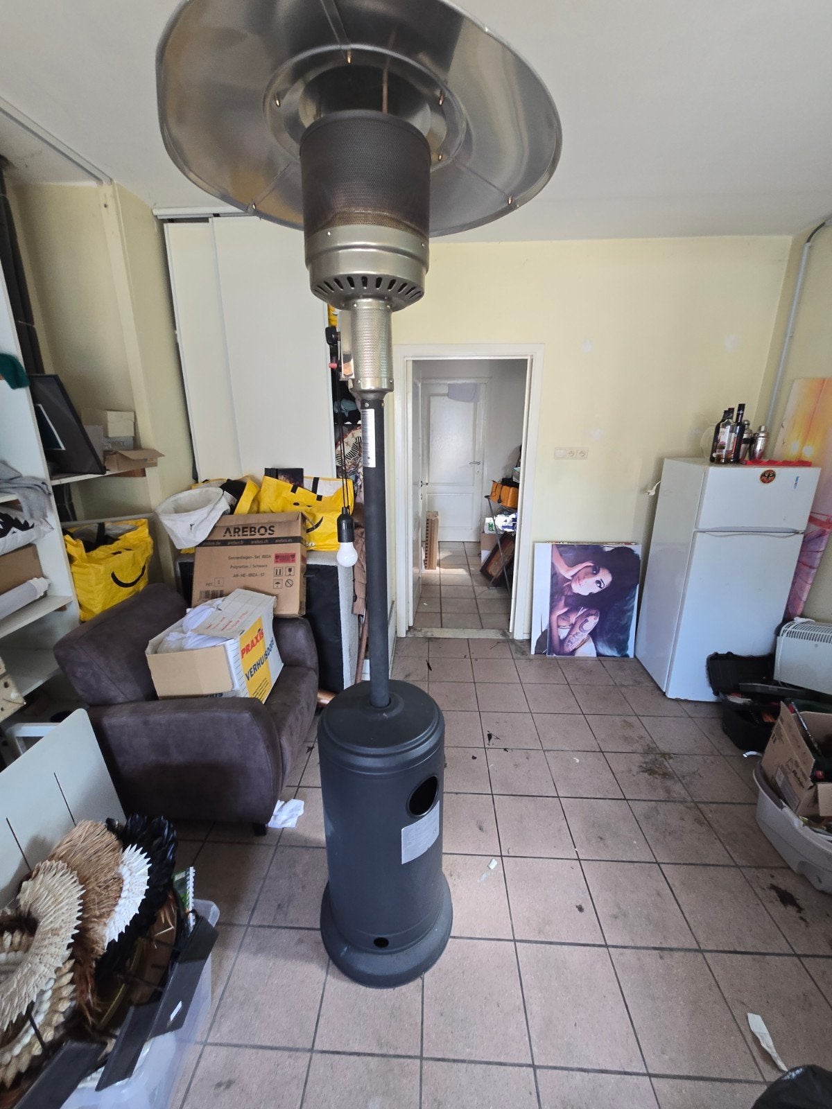 Staande terrasverwarmer, Ophalen, Gebruikt, Gas, Vloer