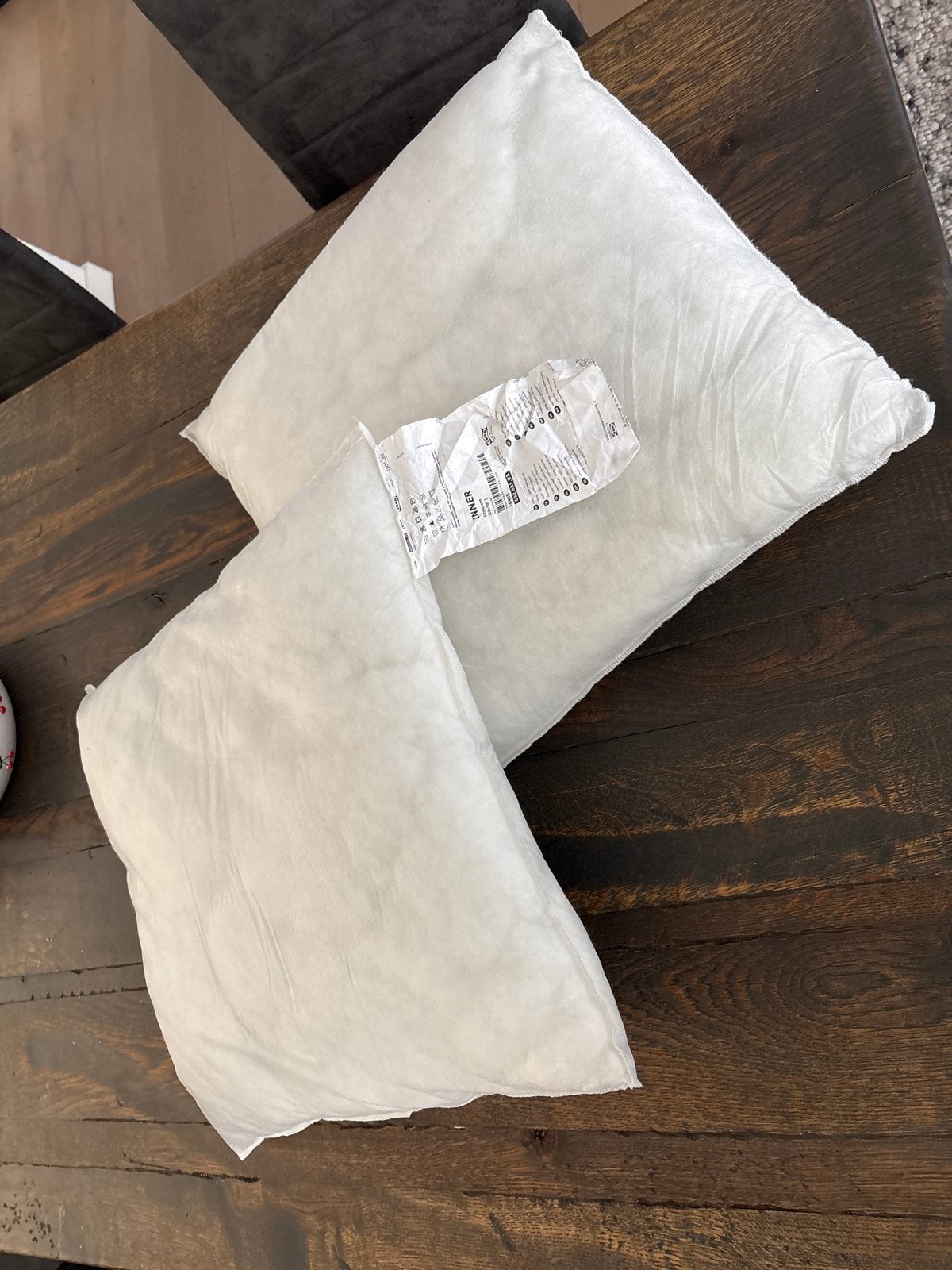 IKEA INNER Kussen 50x50 cm - Zo goed als nieuw, Ophalen, Wit, IKEA, Afneembare hoes