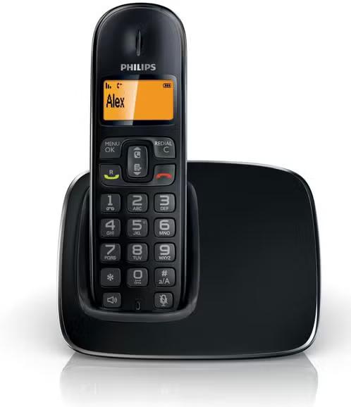 GEBRUIKT! Philips CD1911 vaste telefoon zwart €13,99, Ophalen of Verzenden, Gebruikt, 1 handset