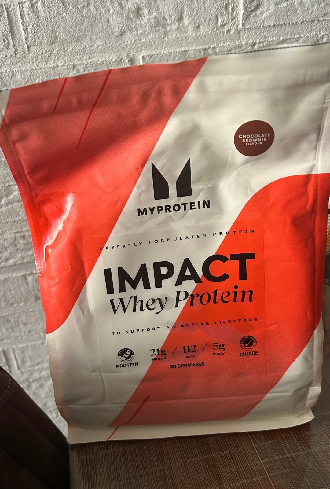My protein impact whey chocolate brownie, Ophalen of Verzenden, Zo goed als nieuw, Poeder of Drank