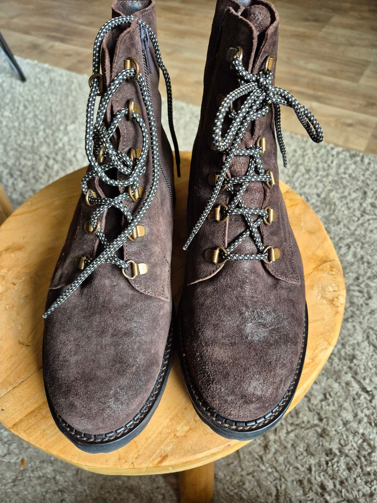 Nieuwe suede enkellaarzen van Verhulst, maat 41, breedte H, Bruin, Lage of Enkellaarzen, Verhulst, Nieuw