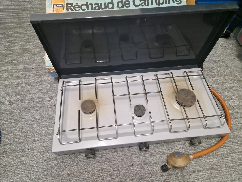 Campingaz gasfornuis 3 pits met volle gasfles, Ophalen of Verzenden, Gebruikt