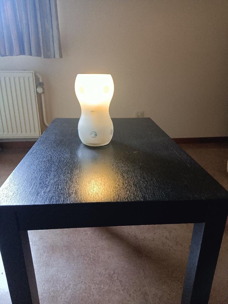 Schemerlamp, Huis en Inrichting, Lampen | Tafellampen, Ophalen of Verzenden, Gebruikt, Glas, Minder dan 50 cm