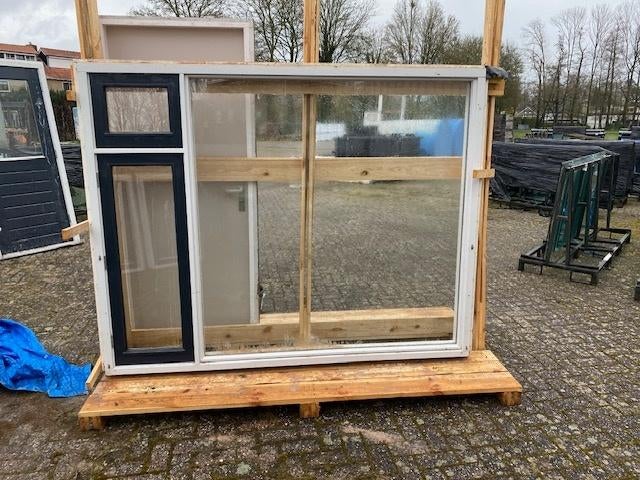 Keukenraam HH met dubbelglas, Ophalen, Gebruikt, Raamkozijn, 150 tot 225 cm