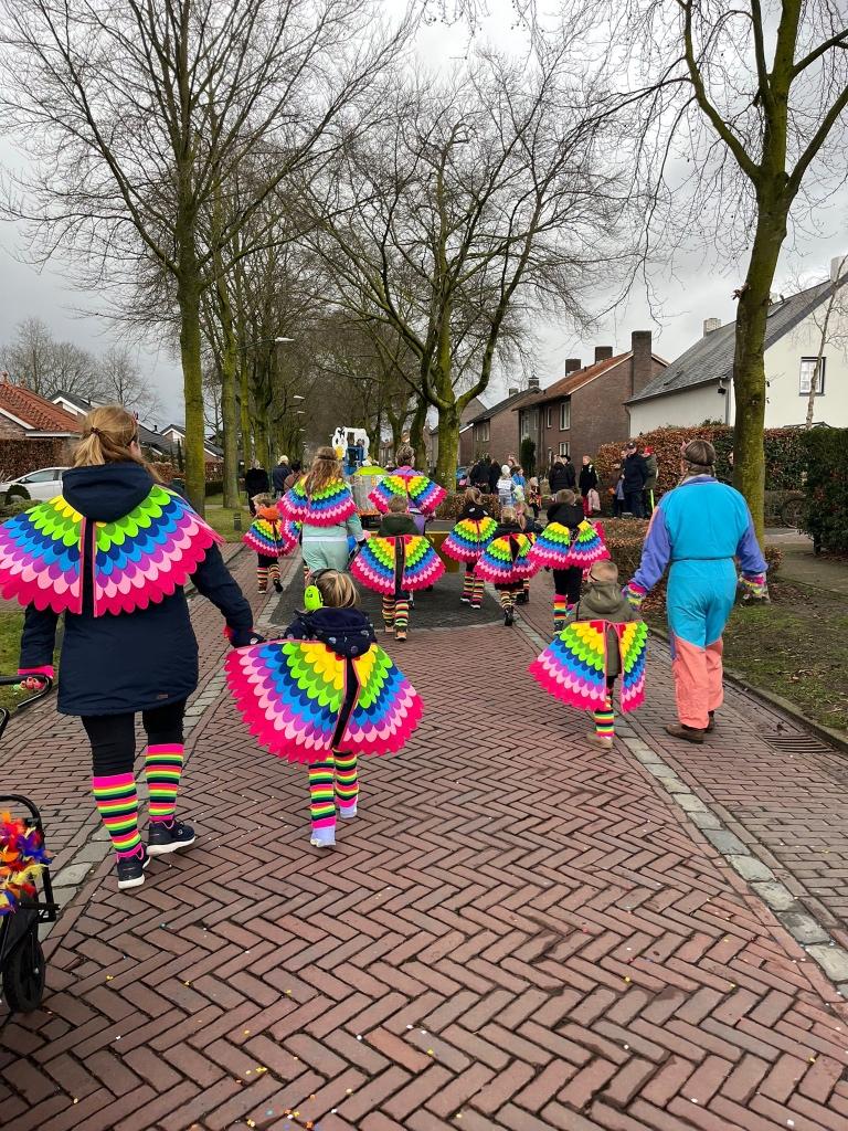 Carnaval loopgroep kind x 13 vreemde vogels, Kinderen en Baby's, Carnavalskleding en Verkleedspullen, Zo goed als nieuw, Jongen of Meisje