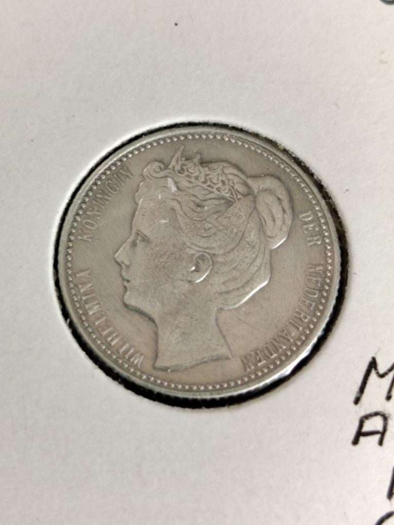 25 cent 1904 Wilhelmina, Ophalen of Verzenden, Koningin Wilhelmina, 25 cent