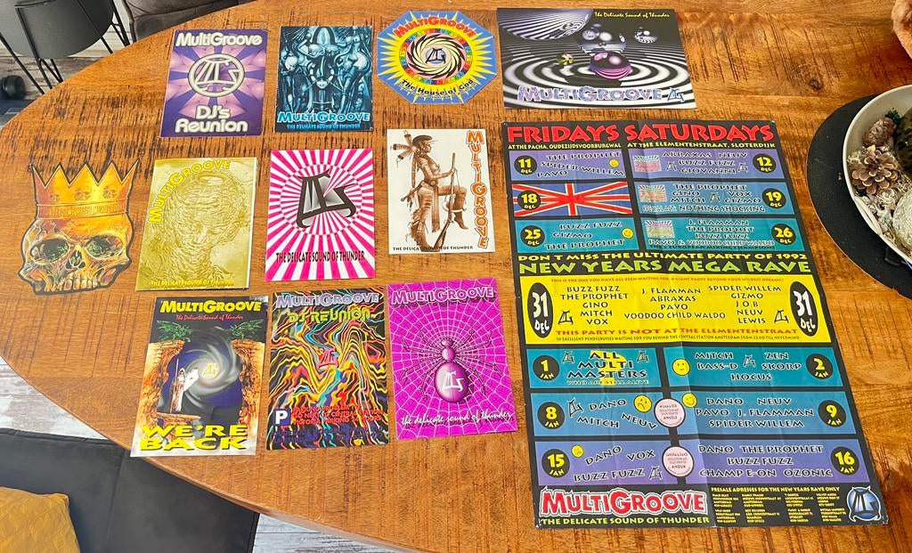 90’s Multigroove flyers Thunderdome gabber hardcore poster, Verzamelen, Ophalen of Verzenden