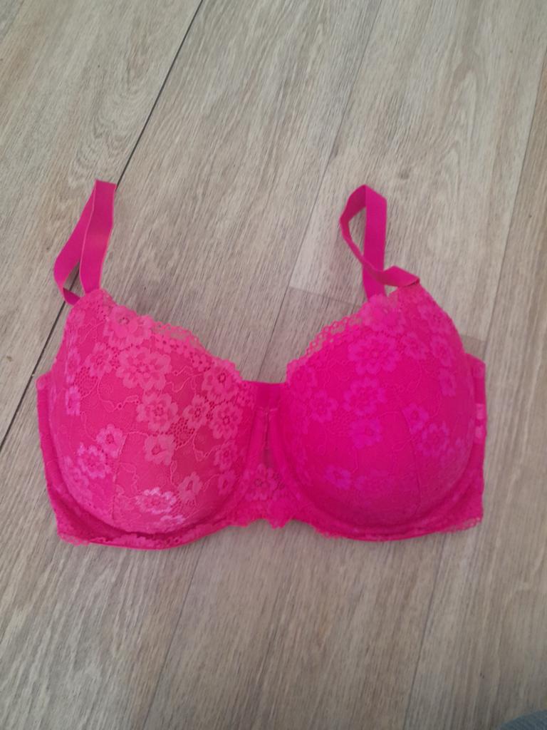 H&M fluor roze bh maat 80E zgan, H&M, Ophalen of Verzenden, Roze, BH