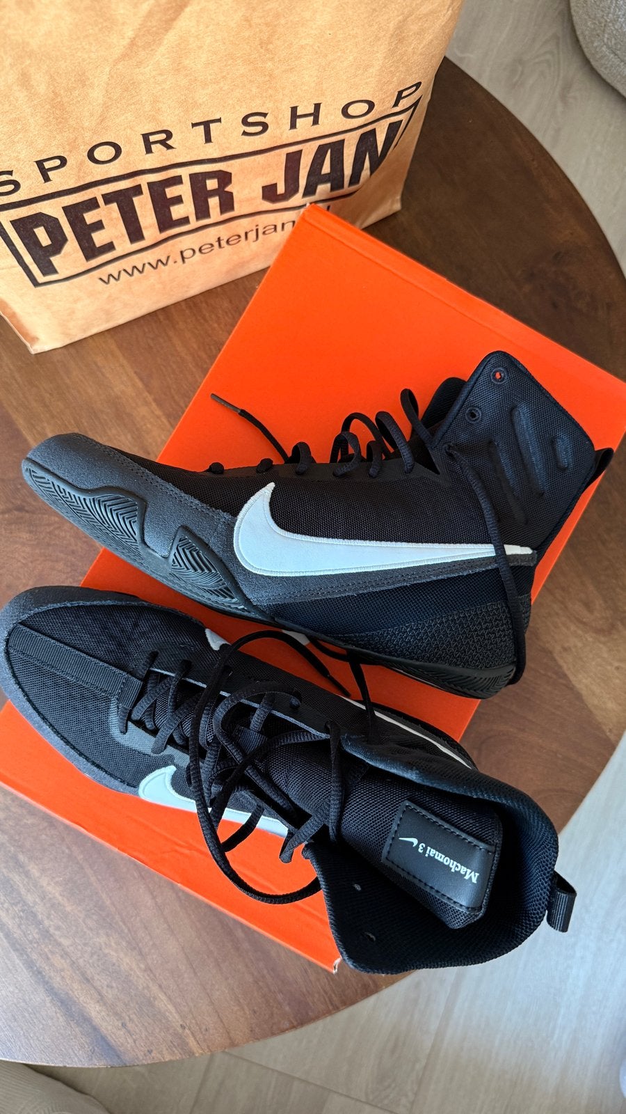 Nike Machomai 3 Boksschoenen - Zwart/Wit - Maat 44 (Nieuw), Overige, Nieuw, Maat L, Ophalen of Verzenden