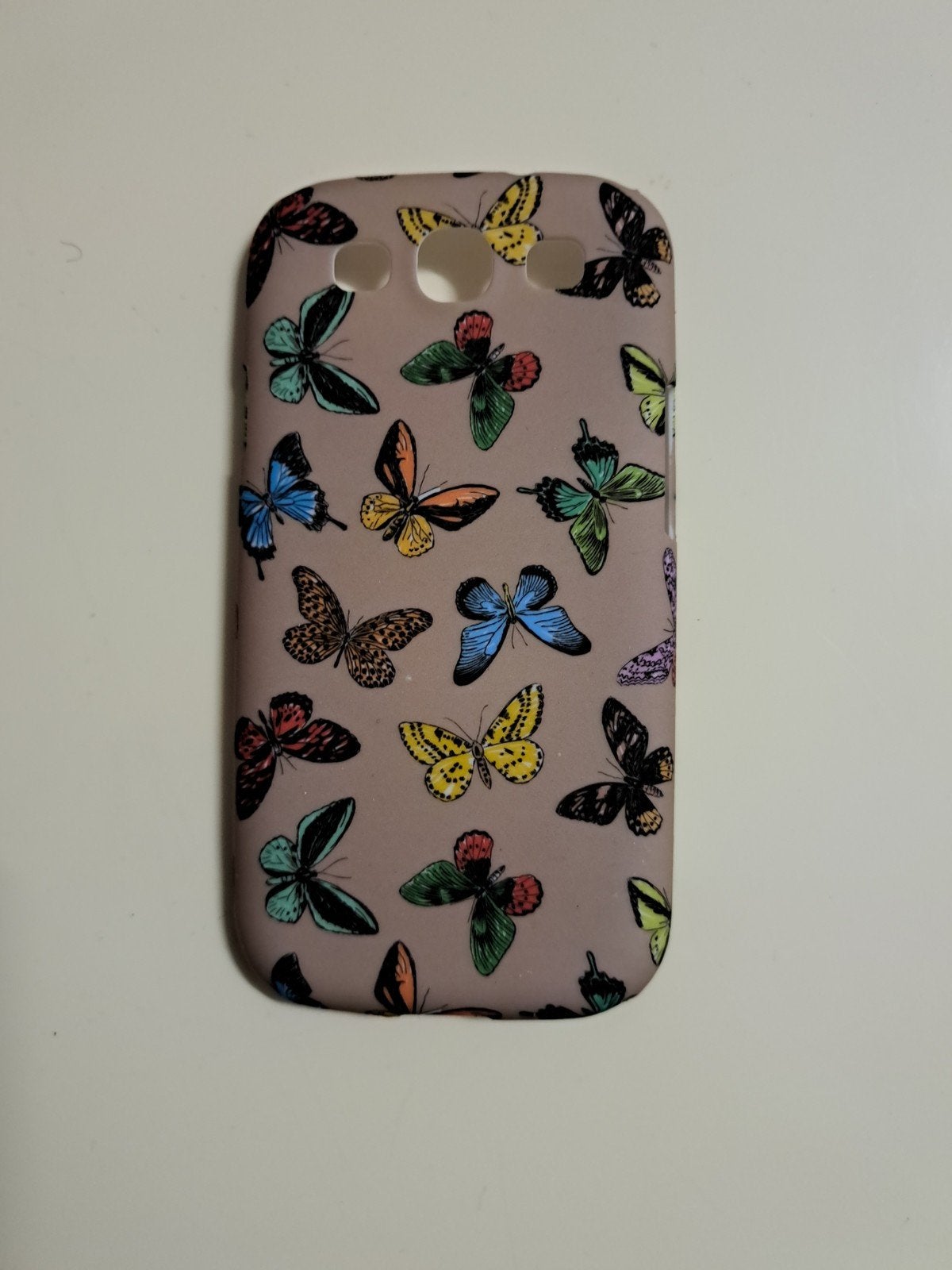 Samsung Galaxy S3 Hoesjes - Zwart & Vlinder, Telecommunicatie, Mobiele telefoons | Hoesjes en Frontjes | Samsung, Ophalen of Verzenden