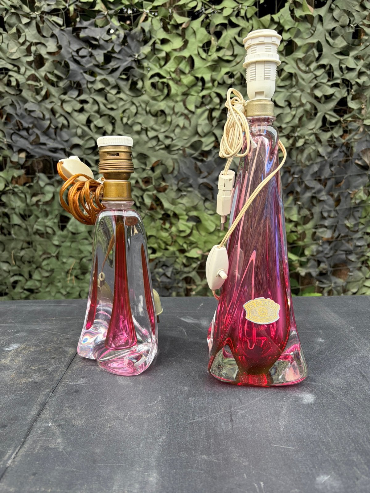 Vintage Val Saint Lambert kristallampen, Ophalen of Verzenden