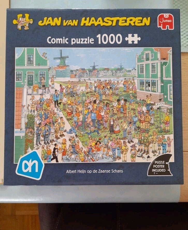 Jan van Haasteren puzzel - Zaanse schans - Nieuw, Ophalen of Verzenden, 500 t/m 1500 stukjes, Zo goed als nieuw, Legpuzzel