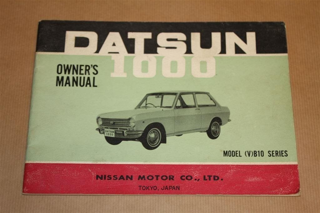 Datsun 1000 Owner\'s Manual [V]B10 Series - Ca 1965, Ophalen of Verzenden