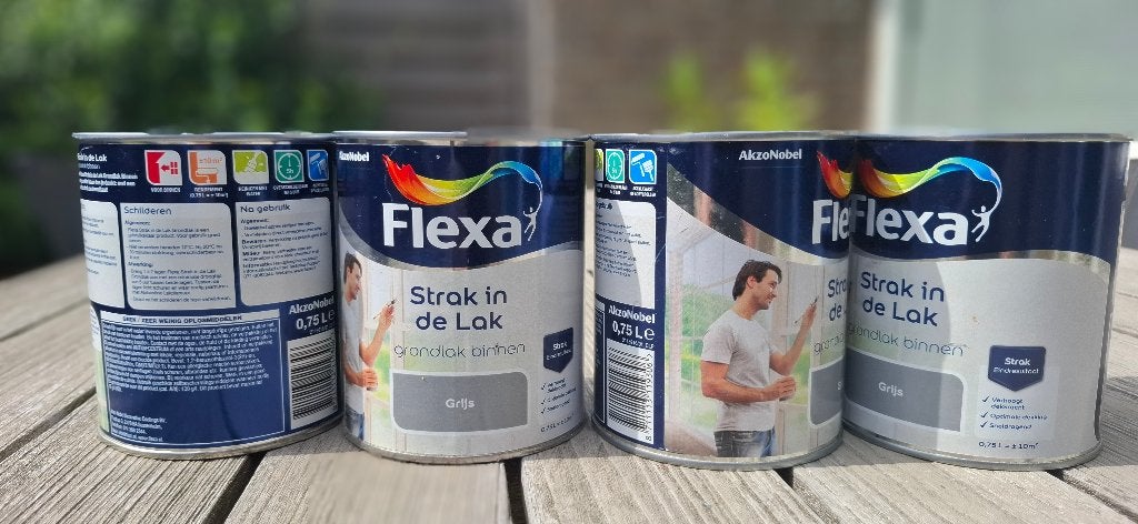 Flexa grondlak binnen, Ophalen, Nieuw, Lak, Grijs