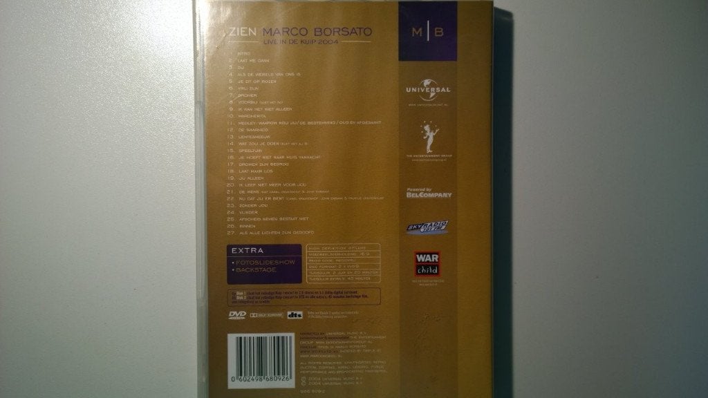Marco Borsato - Zien Live In De Kuip 2004 (DVD), Alle leeftijden, Ophalen of Verzenden, Zo goed als nieuw, Muziek en Concerten