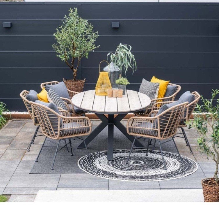 Tuinstoel margriet 4 stuks, Tuin en Terras, Tuinstoelen, Ophalen, Zo goed als nieuw, Rotan, Stapelbaar