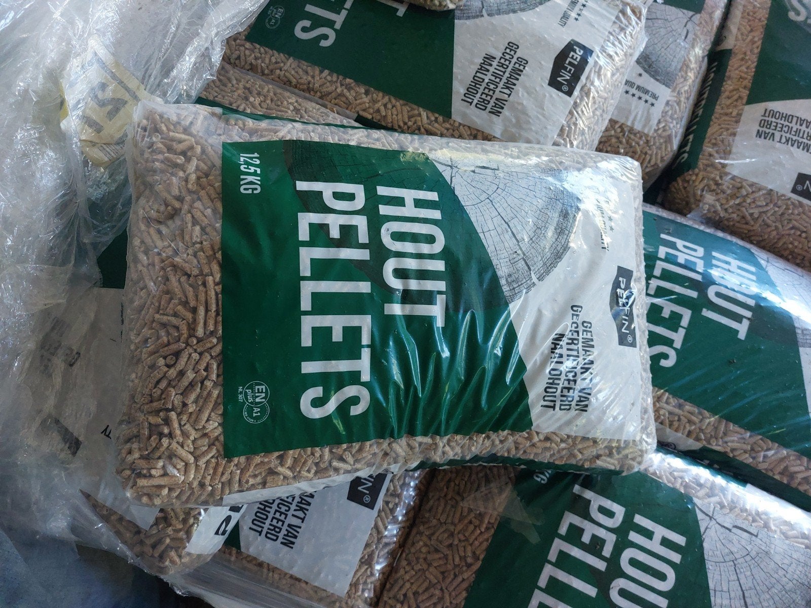 Houtpellets - Pelfin & Woodox - 12.5 kg zakken, Minder dan 3 m³, Ophalen, Overige houtsoorten, Blokken