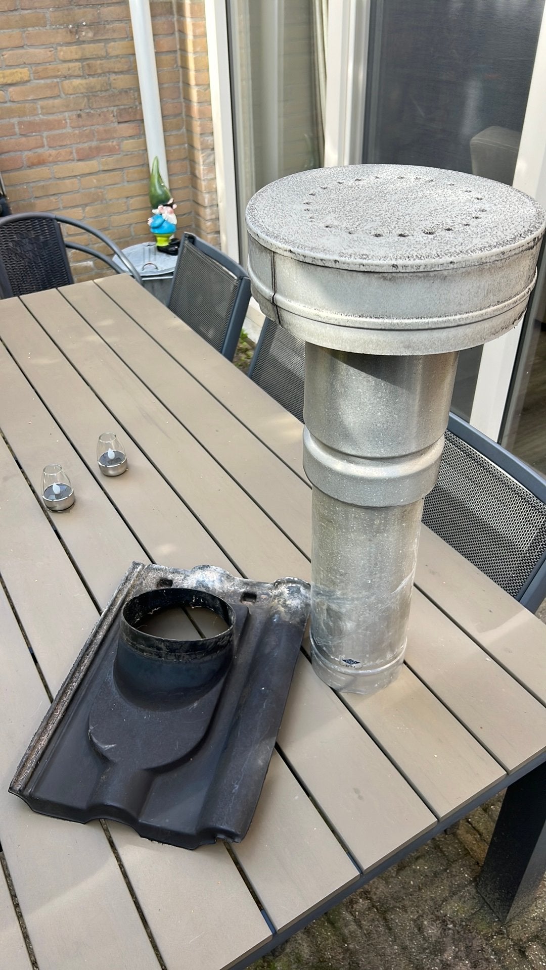 Itho EVD-2 dakdoorvoer met kunststof sneldekpan ventilatie, Doe-het-zelf en Verbouw, Ophalen of Verzenden, Gebruikt, Ventilator en Afzuiger