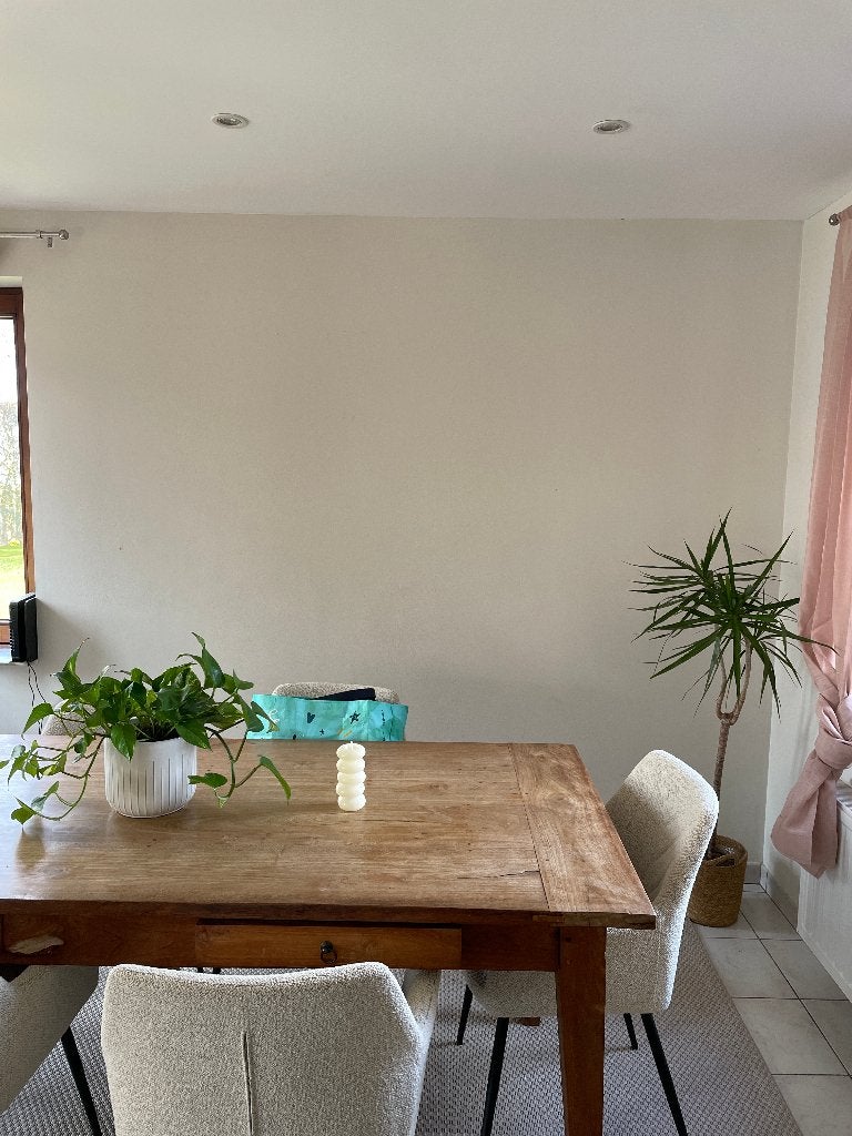 2 PURHUS eetkamerstoelen - Off white (JYSK), Ophalen, Twee, Wit, Zo goed als nieuw
