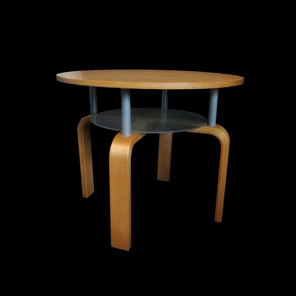 Fantastische vintage plywood Aalto bijzettafel salontafel, Huis en Inrichting, Ophalen, Gebruikt, Hout