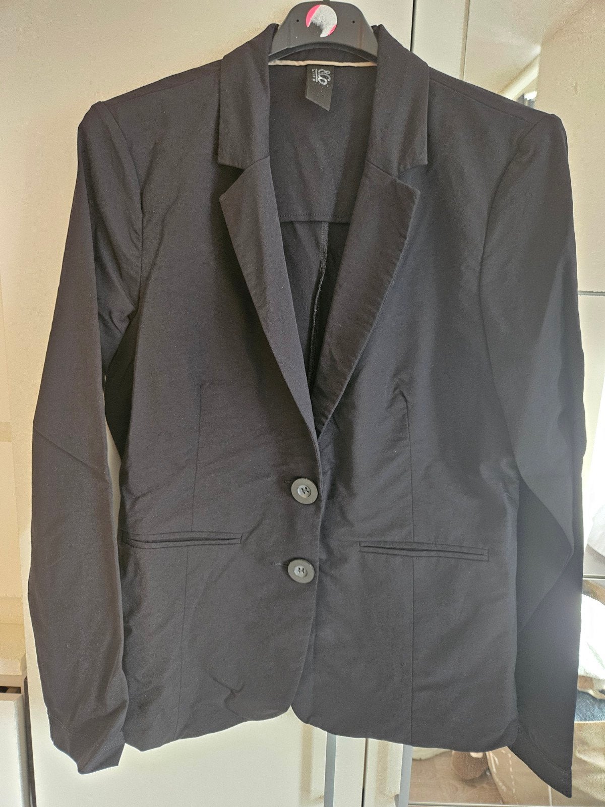 Zwarte travelstof blazer van &Co Woman mt L/40, Kleding | Dames, Maat 38/40 (M), Zwart, &Co Woman, Ophalen of Verzenden