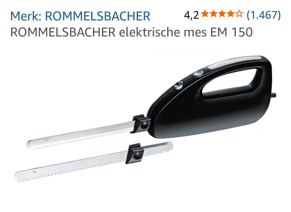 ROMMELSBACHER elektrische mes EM 150, Ophalen of Verzenden, Nieuw