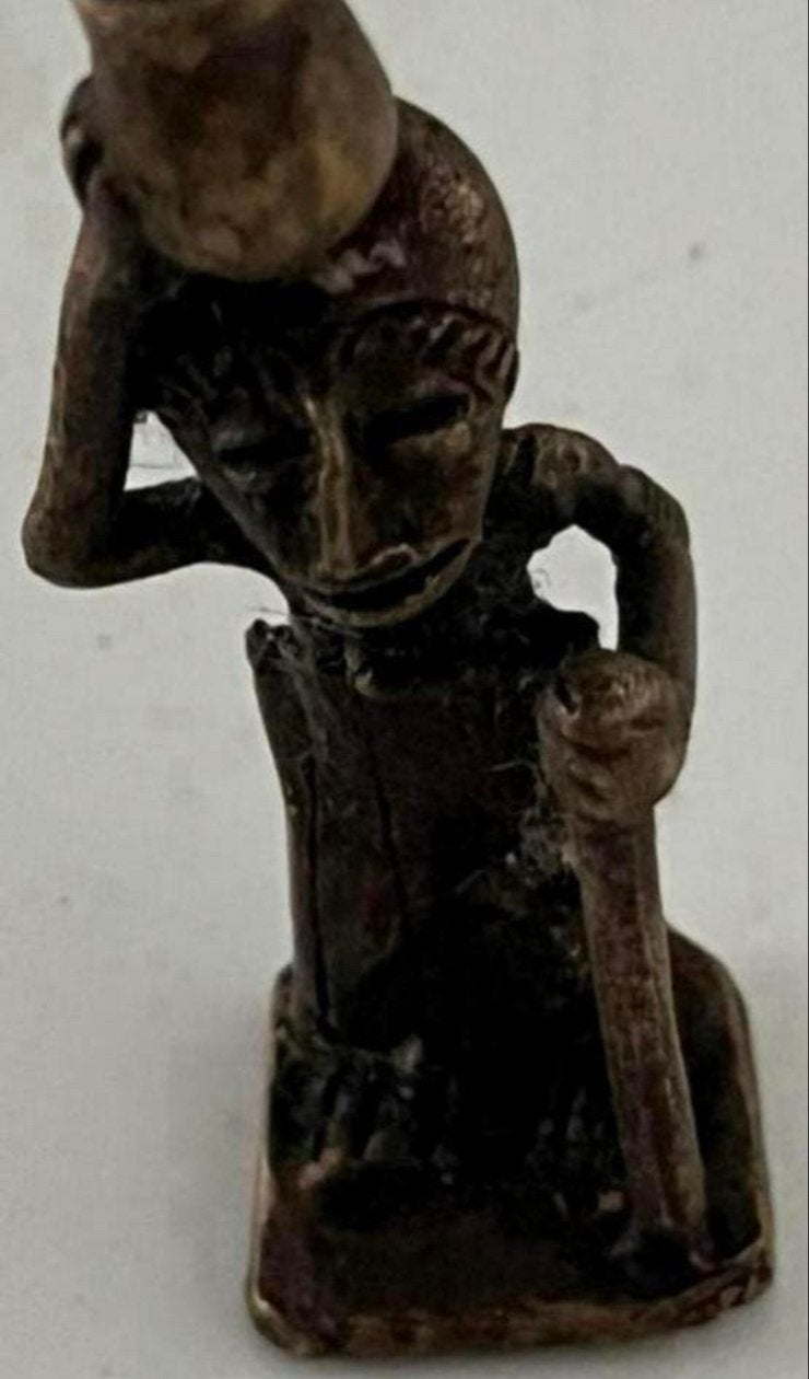 Koperen Goudgewichtje Beeldje uit Ghana, Antiek en Kunst, Antiek | Koper en Brons, Ophalen of Verzenden
