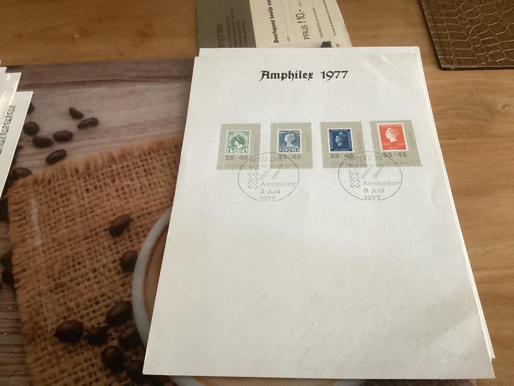 No2139 kaart Amphilex 3 juni 1977 gewist adres Nederland, Postzegels en Munten, Postzegels | Eerstedagenveloppen, Ophalen, Onbeschreven