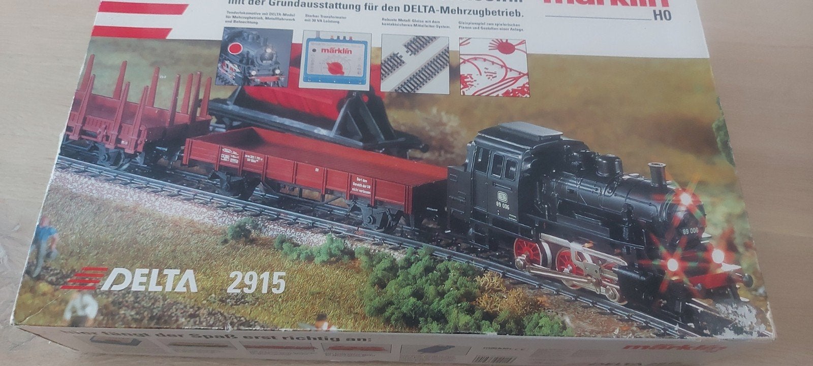 Märklin DB beginners Delta compleet+ loc+4 wagens artnr 2915, Wisselstroom, Locomotief, Ophalen of Verzenden, Zo goed als nieuw