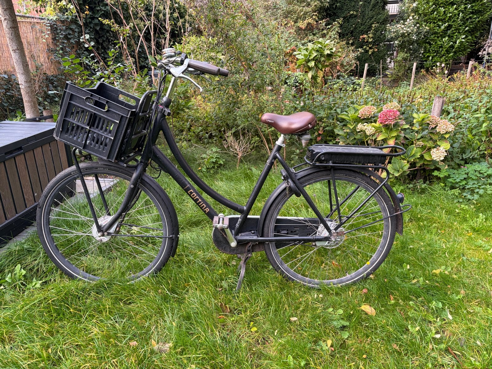 Cortina E-bike U4 transport met accu en oplader, Fietsen en Brommers, Ophalen, Minder dan 30 km per accu, Gebruikt, Cortina