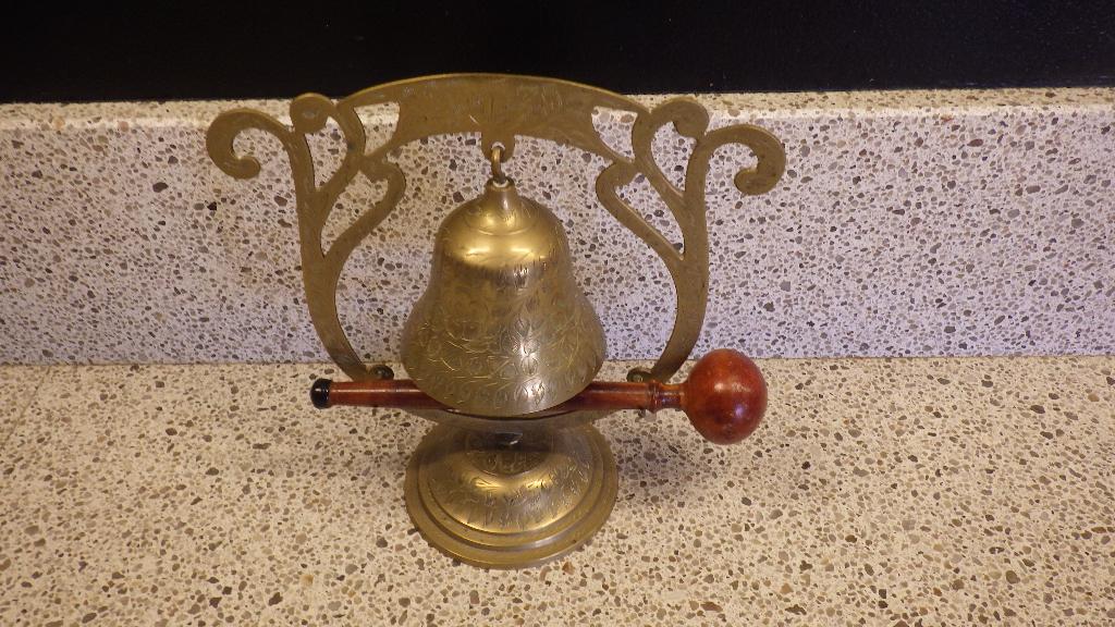 mooie retro tafelgong van messing, Ophalen of Verzenden, Overige typen