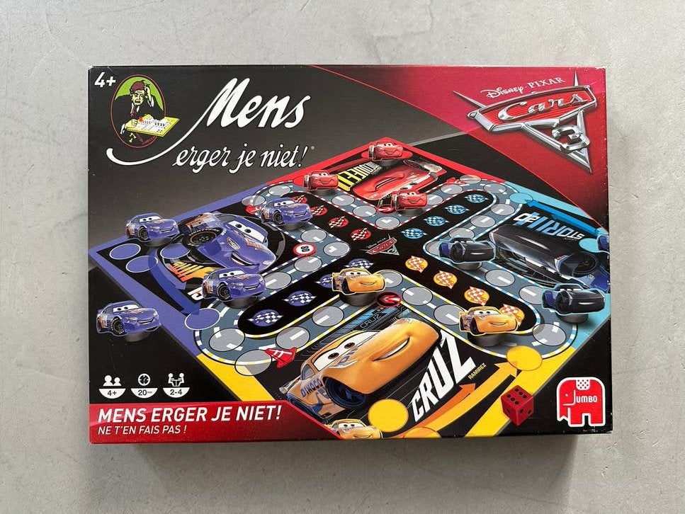 MENS ERGER JE NIET! Disney Pixar Cars Bordspel, Drie of vier spelers, Ophalen, Gebruikt
