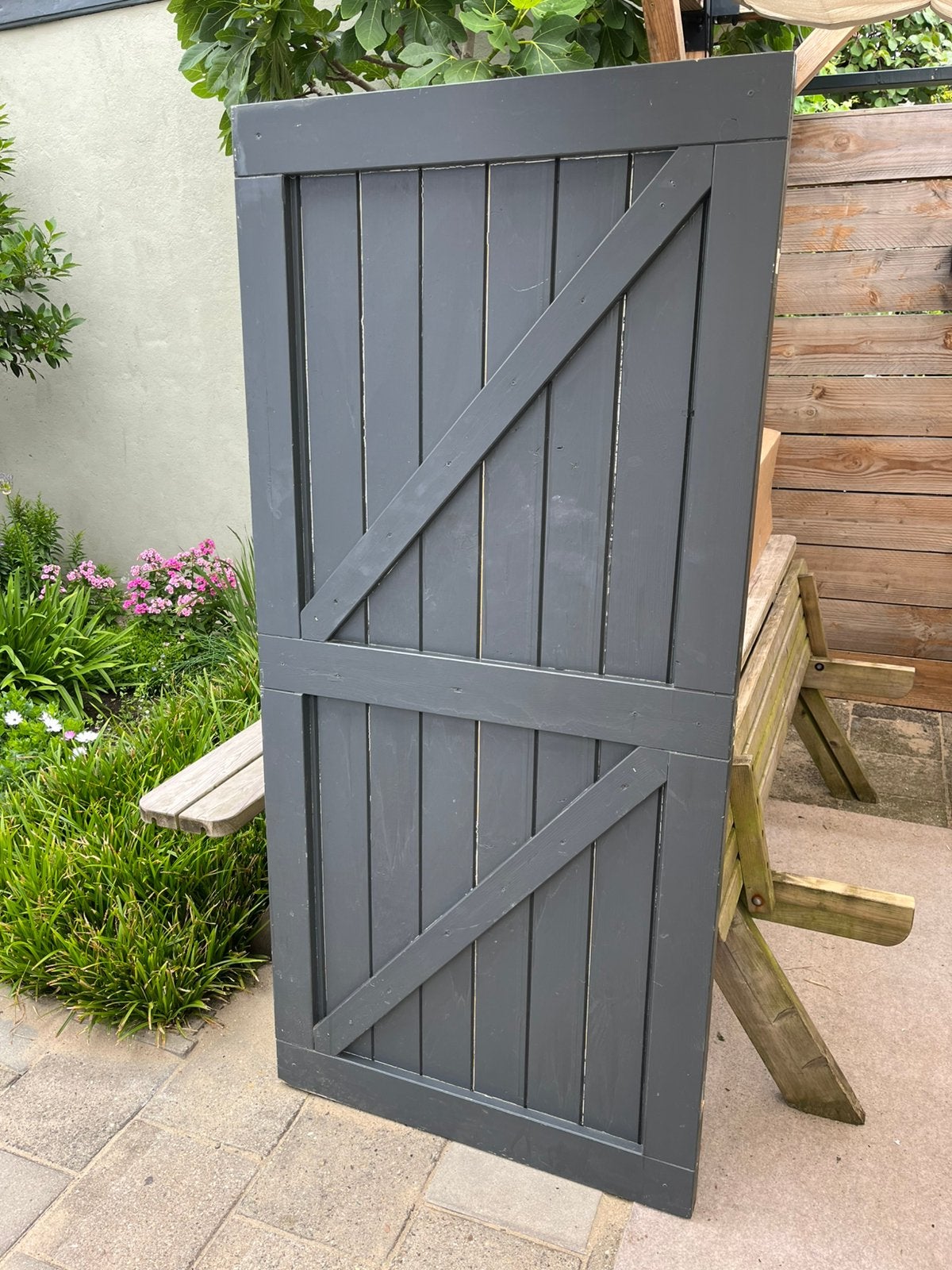 Tuindeur 83x176, Ophalen, Zo goed als nieuw, Hout, Overige typen