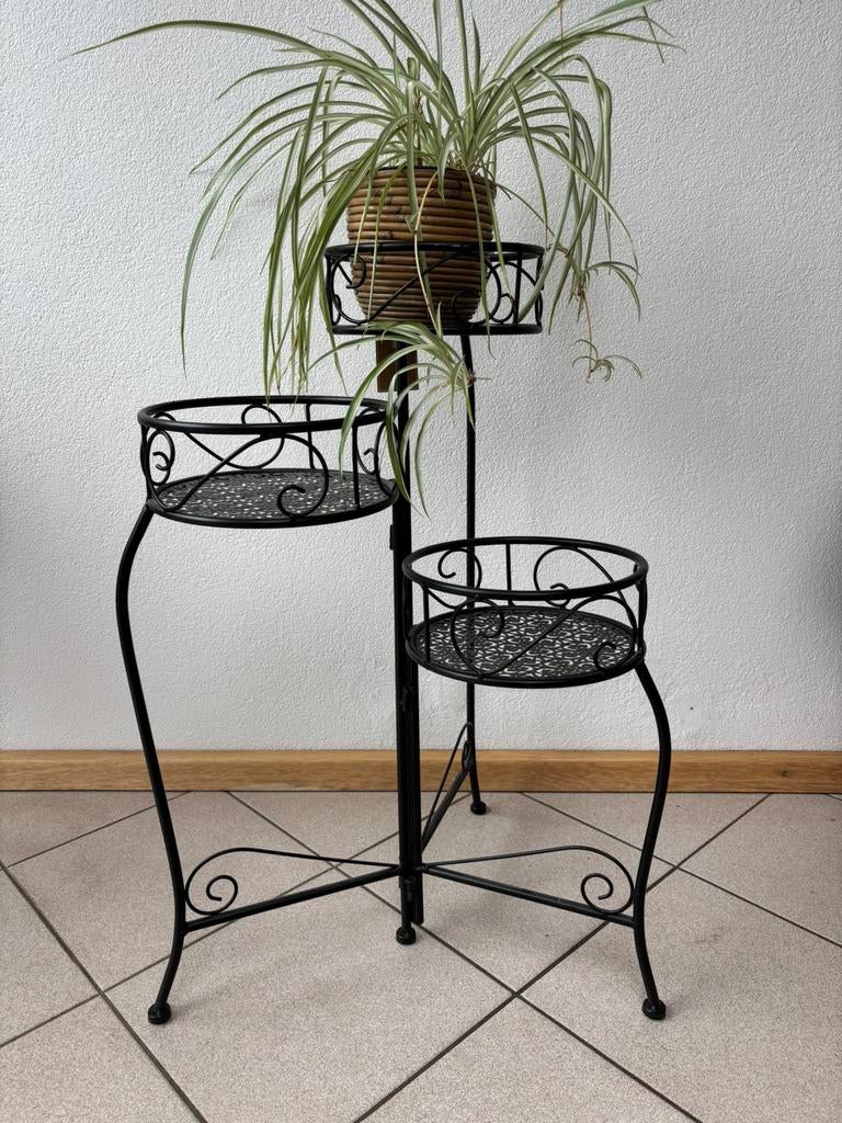 Plantentafel ijzer 3 niveau’s nieuw, Minder dan 55 cm, Metaal of Aluminium, On, Rond