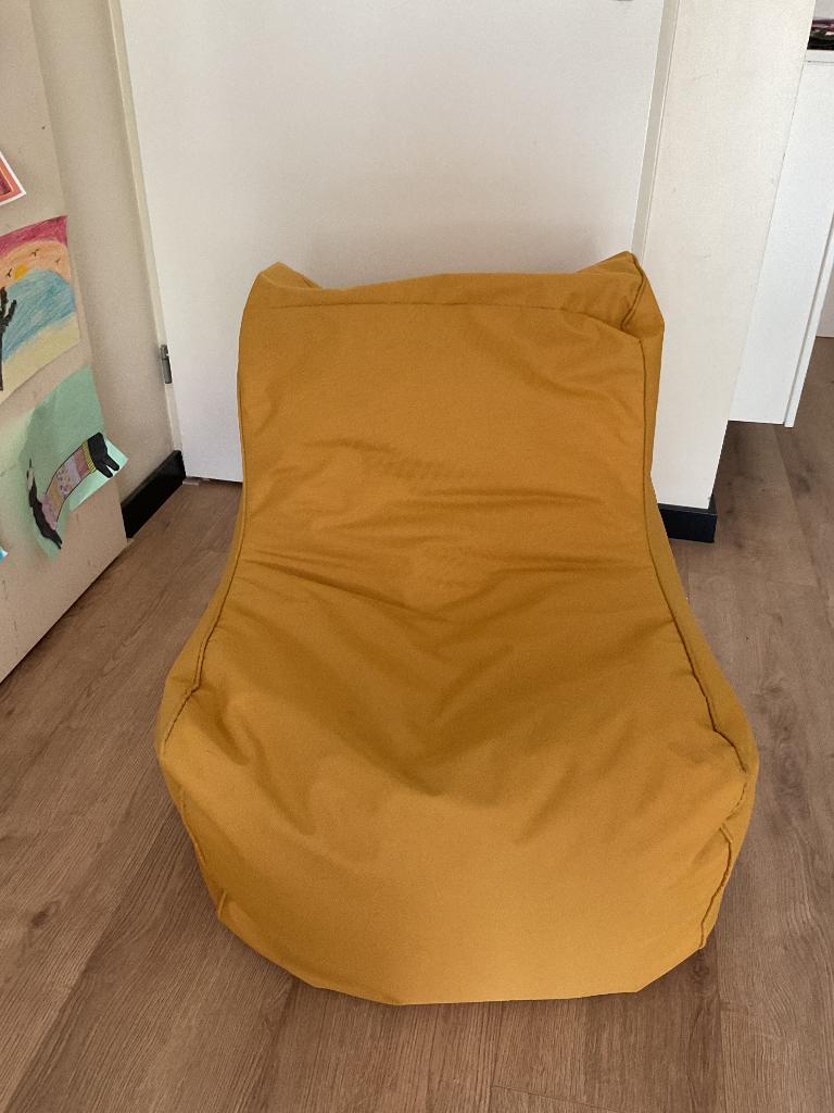 Lebel zitzak, Huis en Inrichting, Zitzakken, Ophalen, Zo goed als nieuw, Geel, Zitzakstoel