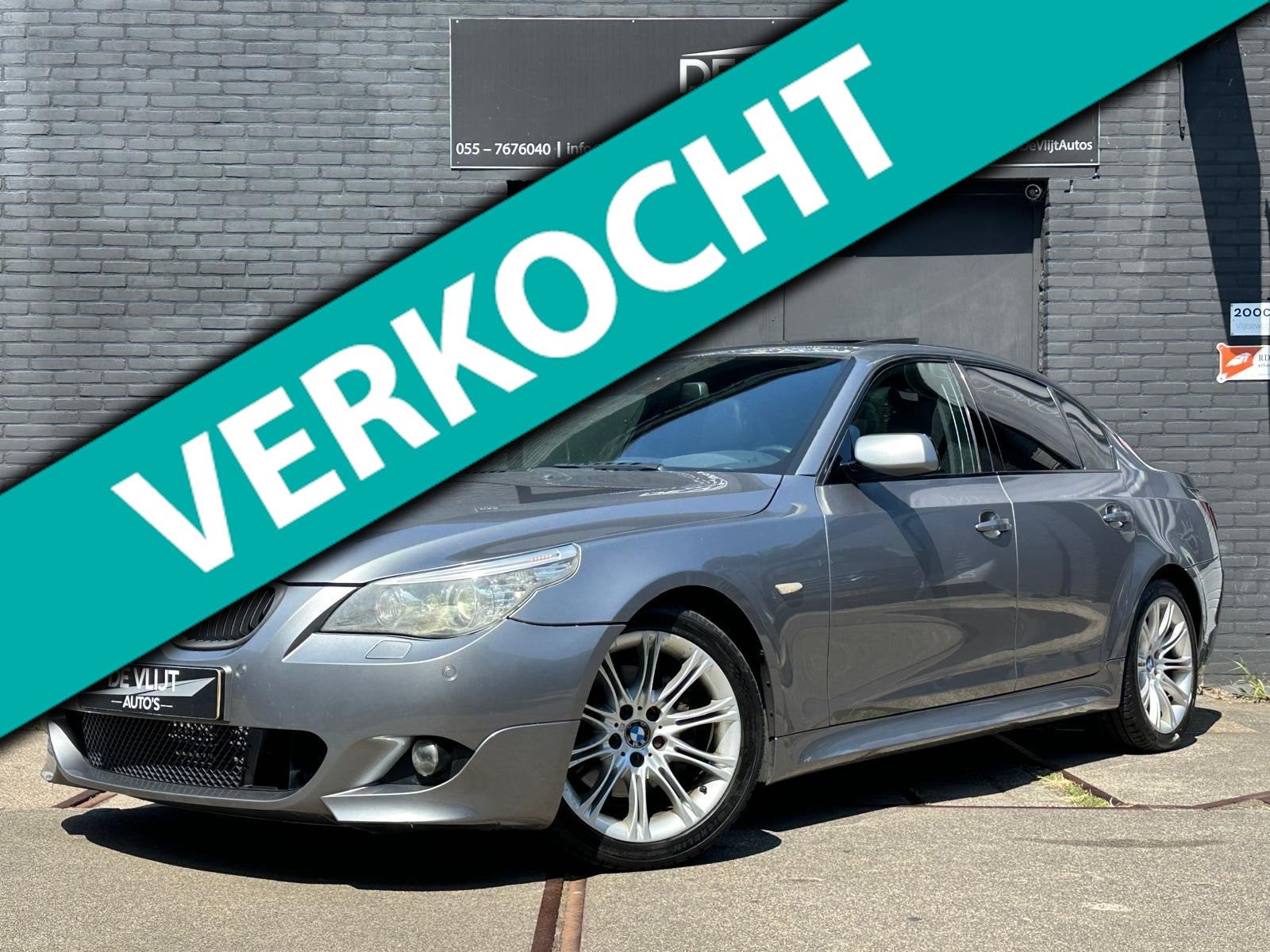 BMW 5-serie 525i 218PK M Pakket | Schuifdak | Halfleer | Nav, Achterwielaandrijving, Gebruikt, 2000 kg, 1505 kg