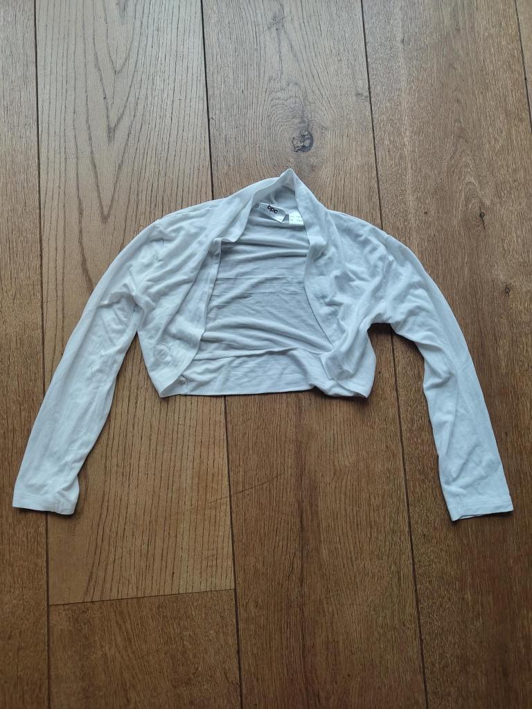Witte bolero van BPC maat 128-134, Ophalen of Verzenden, Gebruikt, Meisje, Trui of Vest