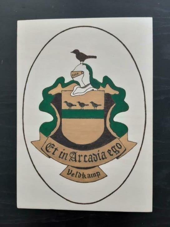 Uw familiewapen of vlag op hout Creamar Pyrografie, Ophalen of Verzenden, Nieuw