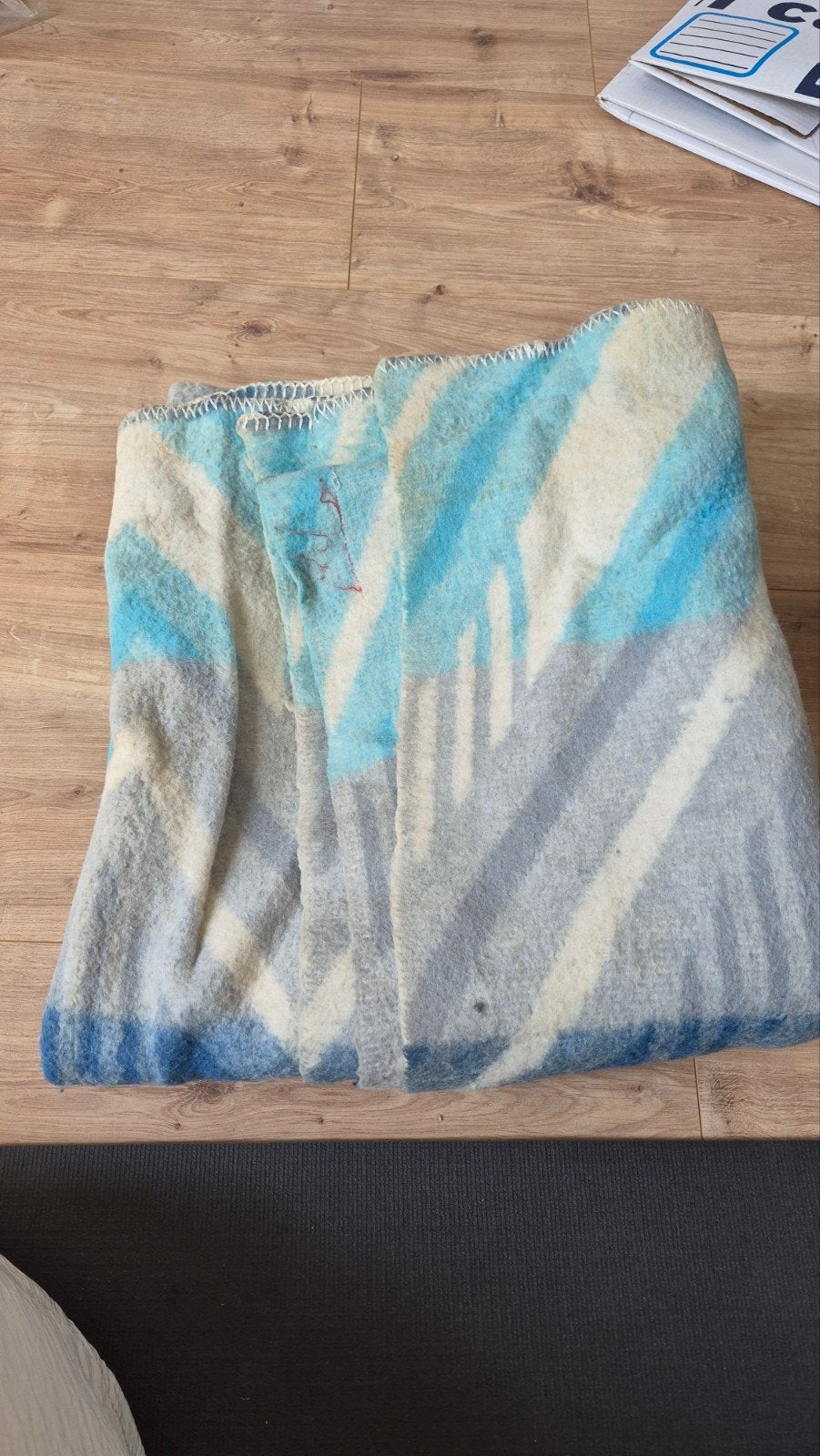 Blauw geruit deken, Ophalen, Overige merken, Gebruikt, Blauw
