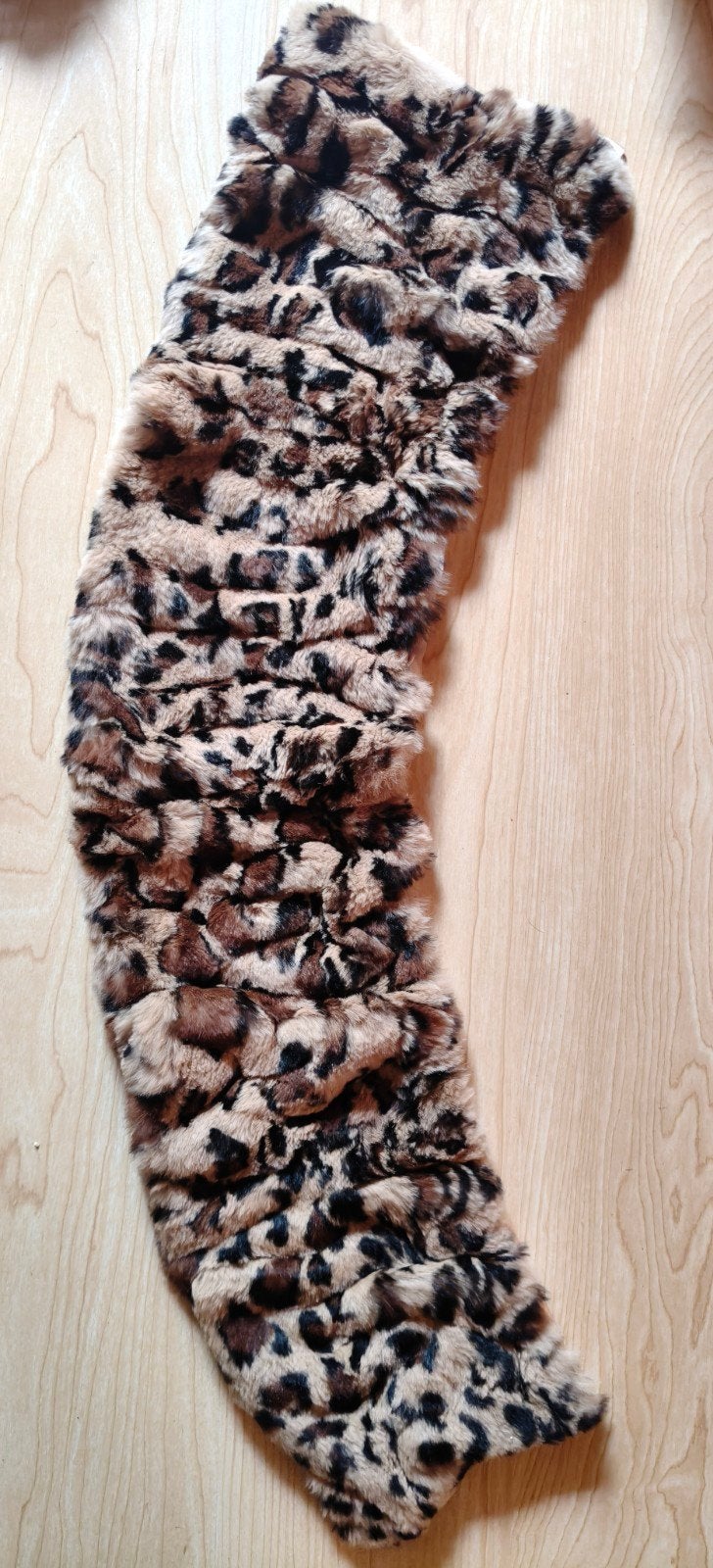 Leopardprint Faux Fur Sjaal bont, Ophalen of Verzenden, Zo goed als nieuw, Sjaal