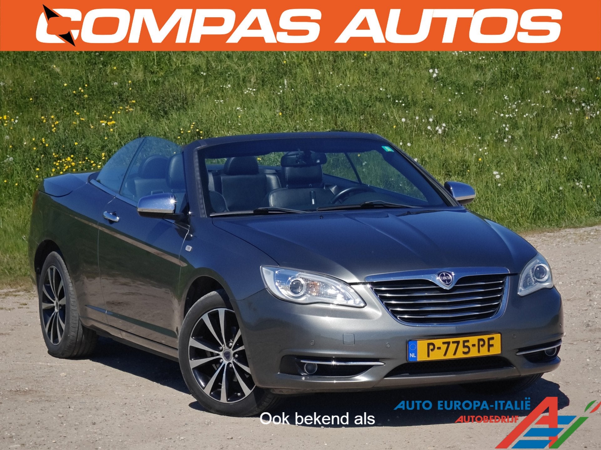 Lancia Flavia 2.4 Cabrio Automaat | Premium Audio | Leder, 450 kg, Zwart, 4 cilinders, Cabriolet