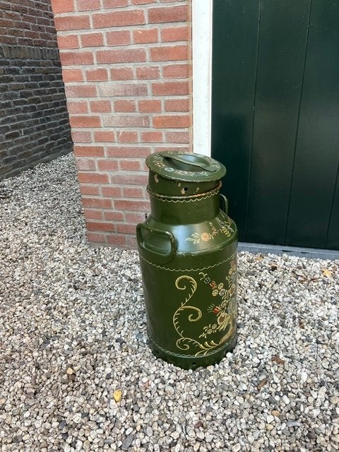 groene vintage melkbus, Ophalen
