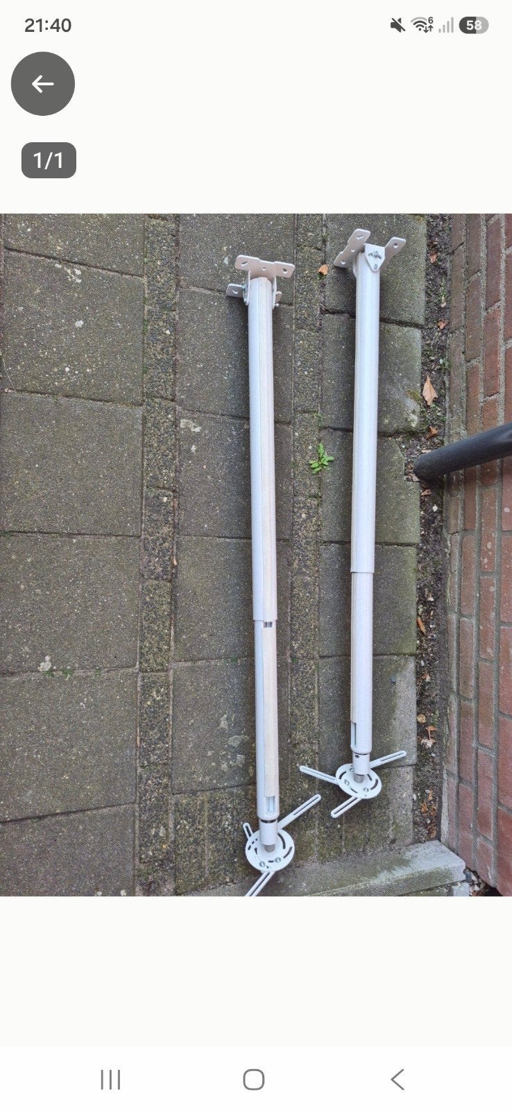 Professionele Beamer Plafondsteunen - Set van 2, Ophalen of Verzenden, Zo goed als nieuw, Beamerbeugel