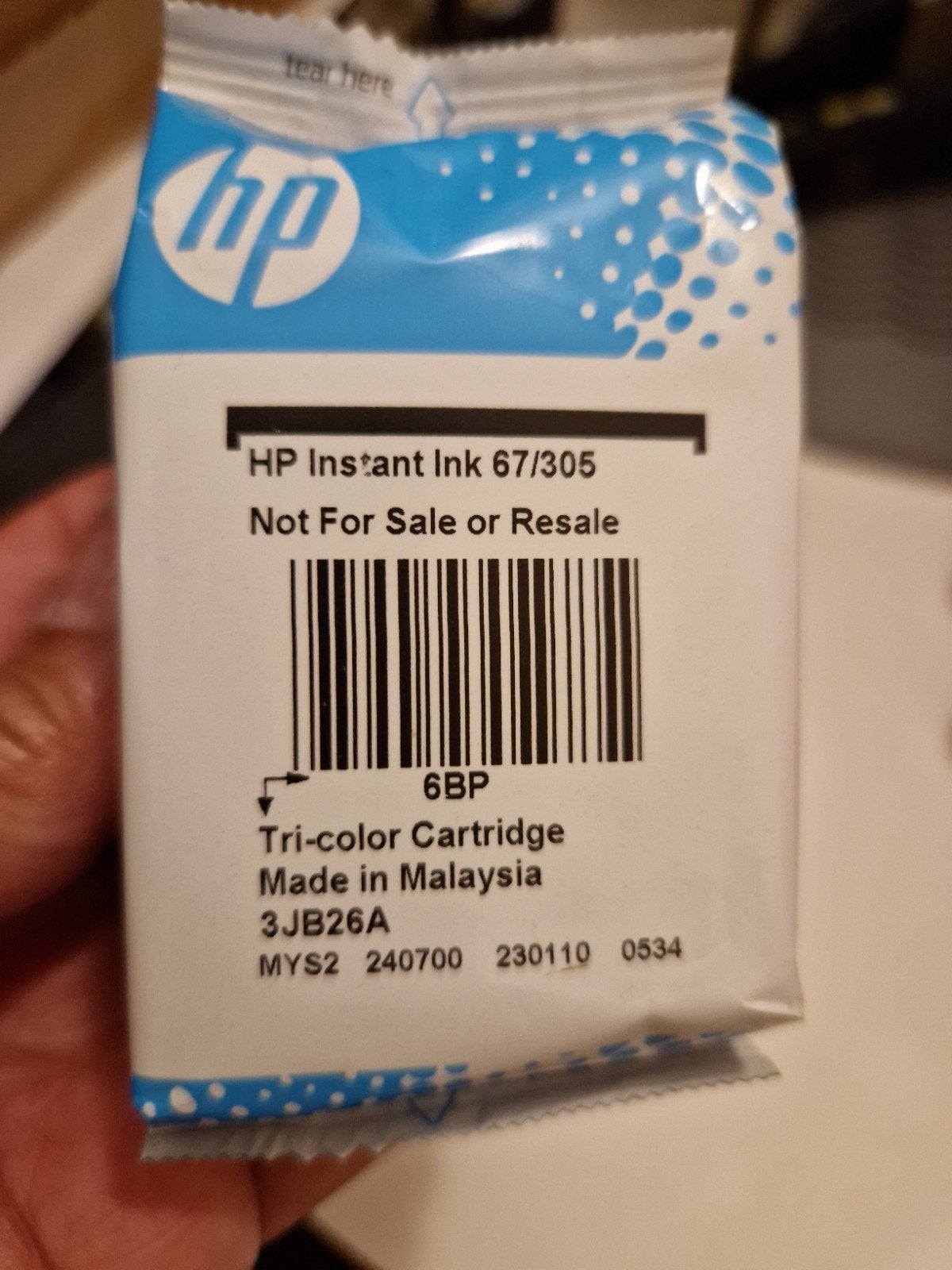 HP Instant Ink 305 Driekleuren Cartridge, Ophalen, Nieuw