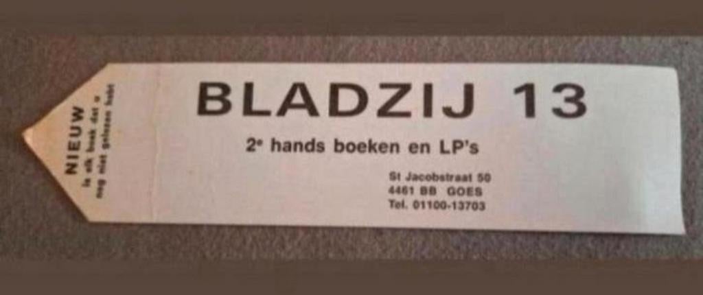 Vintage boekenlegger 'Bladzij 13' - 2e hands boeken en LP's, Ophalen of Verzenden, Gelezen, Onbekend, Nederland