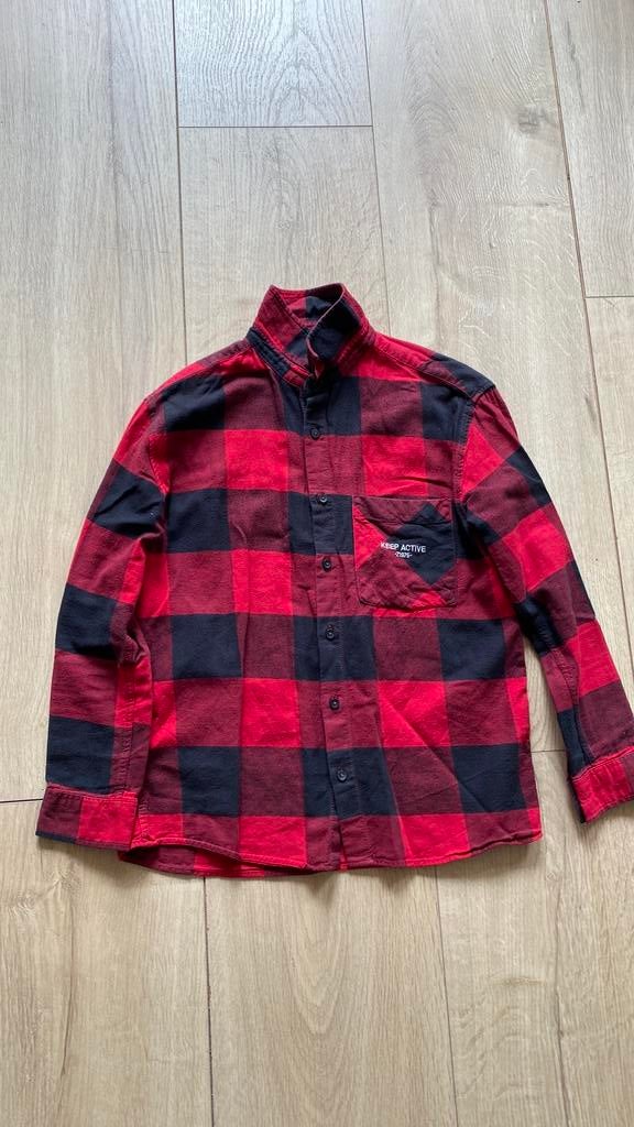 Blouse zara rode ruit 140, Ophalen of Verzenden, Gebruikt, Jongen of Meisje, Overhemd of Blouse