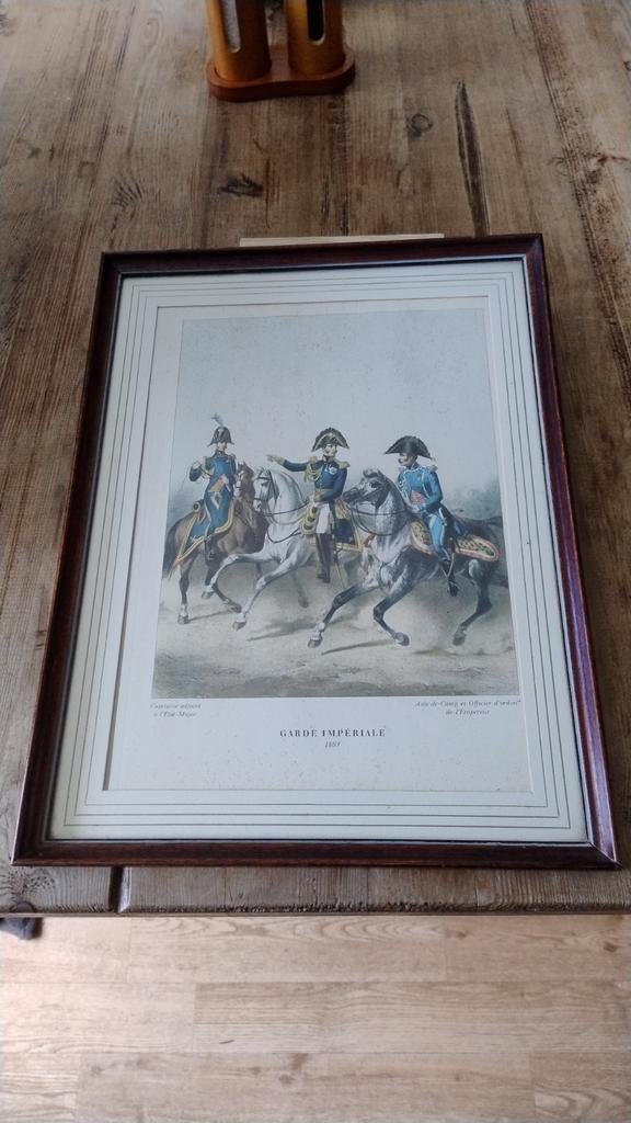 Oude Franse Print Garde Impériale - Zolder Vondst, Ophalen of Verzenden